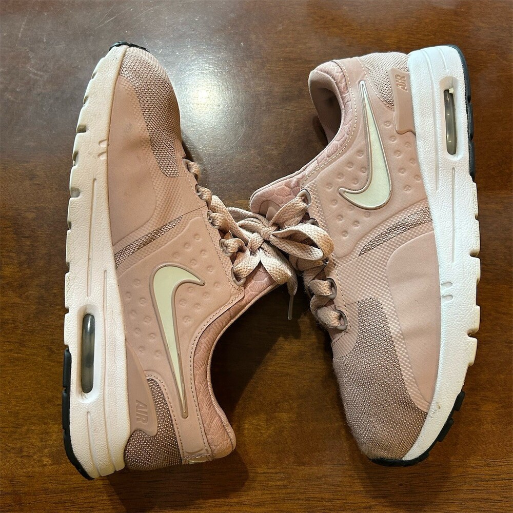 Nike Air Max Zero Womens Running Shoes Pink Blush Rose Gold Swoosh 7
